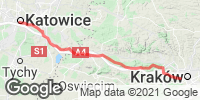 Track GPS Katowice - Kraków